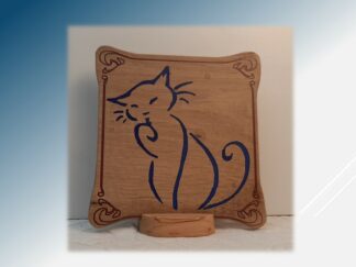 Plaque sur pied "chat" 